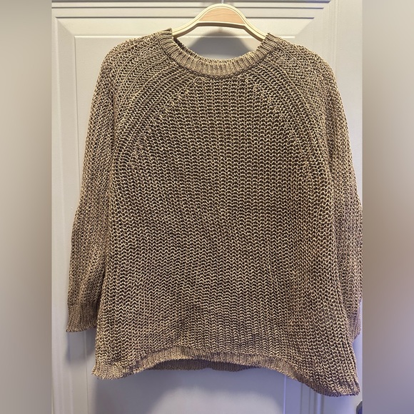 J. Crew Women’s Relaxed-Fit Linen Beach Pullover Sweater In Tan Size Small - Picture 2 of 9